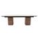 mesa de comedor extensible granito ceramica walnut 1